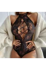 Siyah Floral Dantelli Transparan Babydoll ve Tanga Seti | Sofistike Gece Şıklığı
