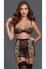 Wild Instinct – Leopar Desenli ve Dantel Garnitürlü Lüks Jartiyer Takımı