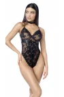 Arias Lace – Önü İp Detaylı ve Fransız Dantel İşlemeli Lüks Transparan Body