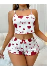 Homewears 2li Fitilli Bordo Kalpli Şortlu Pijama