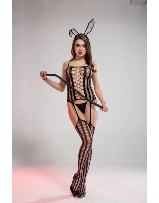 Siyah Kusursuz Form Vücut Çorabı | Lüks ve Esnek Silüet