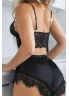 Silk & Lace Nightfall Saten Şortlu Büstiyer Takımı