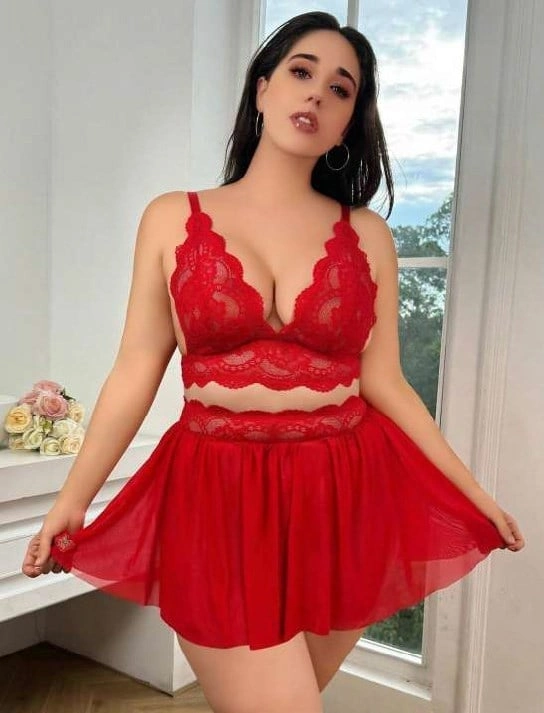 Kırmızı Büyük Beden Alt Üst Takım