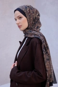 Belli Fresh Vual Kumaş Şal 1488 - Kahverengi
