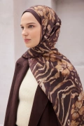 Belli Fresh Tencel Kumaş Rozy Şal - Kahverengi