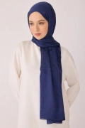 Belli Fresh Pamuk Kumaş Liva Şal - Lacivert