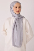 Belli Fresh Pamuk Kumaş Liva Şal - Gümüş