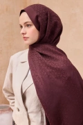 Belli Fresh Pamuk Kumaş Nora Şal - Koyu Bordo