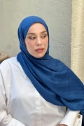 İpeksi Jakar Kumru Desen - Gece Mavisi