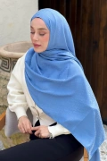 İpeksi Jakar Örgü Desen - Mavi
