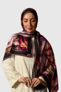 Luma Soyut Desenli Şal - Pembe