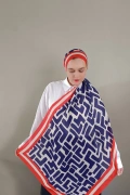 Mira Geometrik Desenli Şal - Turuncu