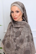 Vira Geometrik Desenli Şal - Gri