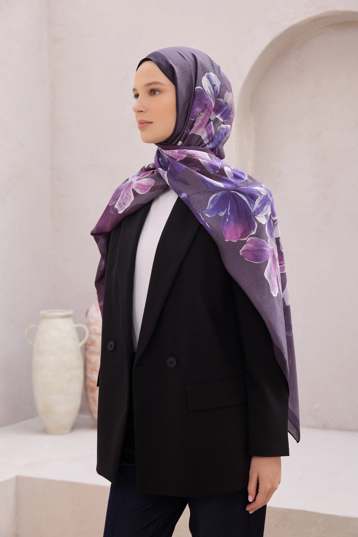 Belli Fresh Lena Viskon Şal - Mor