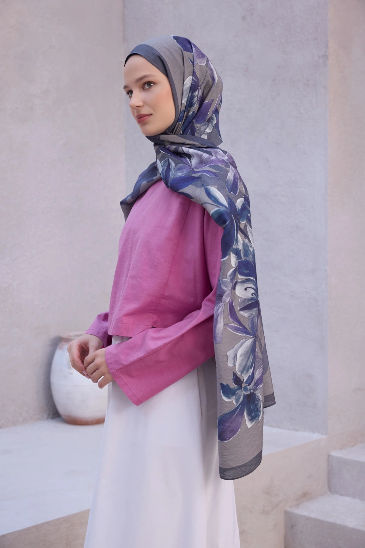 Belli Fresh Lena Viskon Şal - Gri