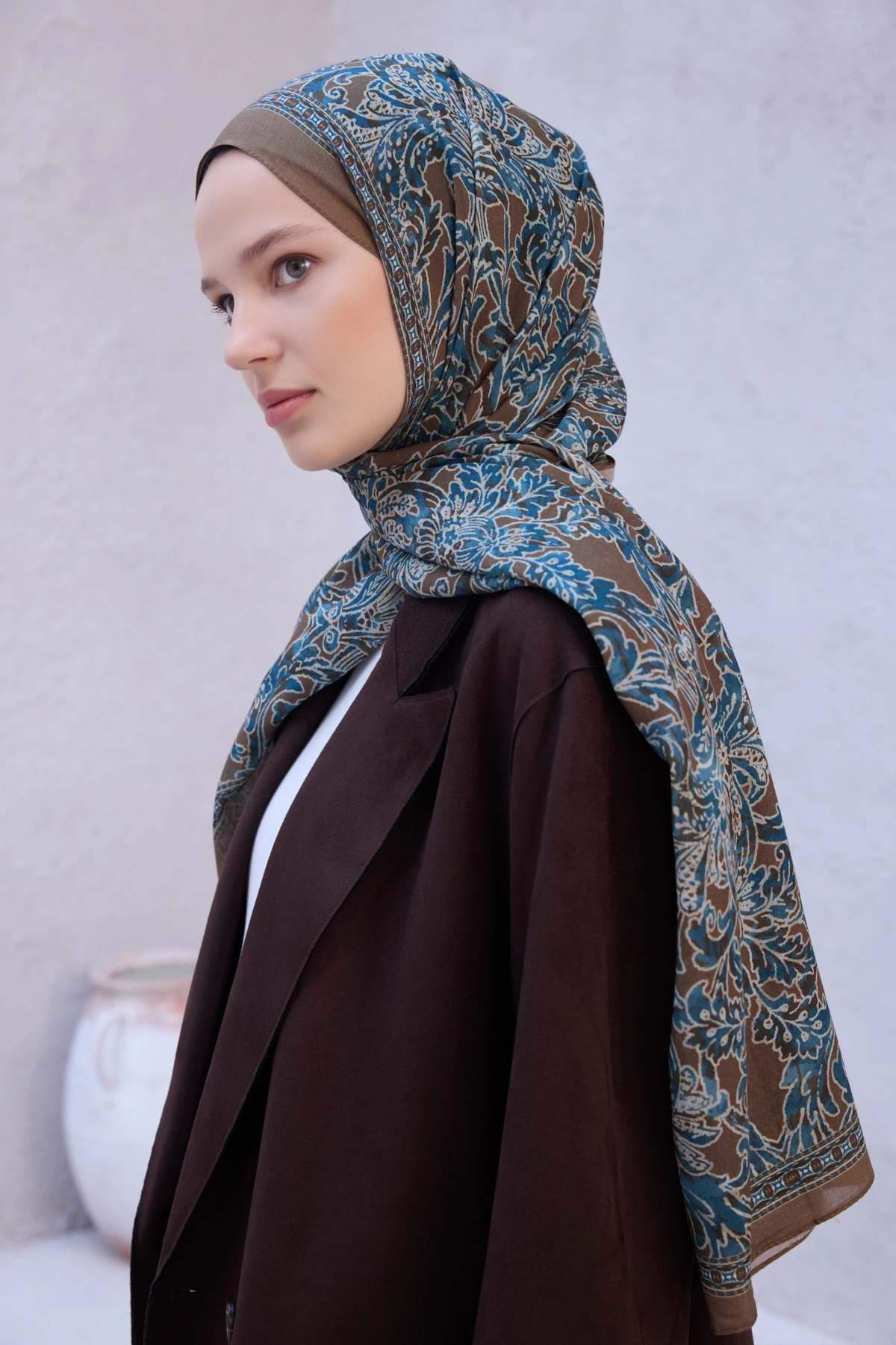 Belli Fresh Sandy Kumaş Şal 1588 - Kahverengi