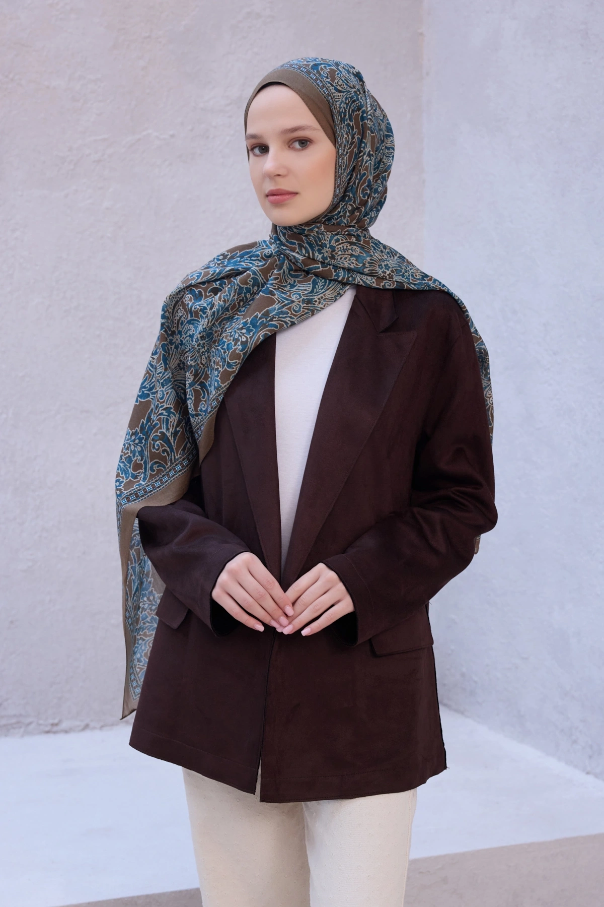 Belli Fresh Sandy Kumaş Şal 1588 - Kahverengi