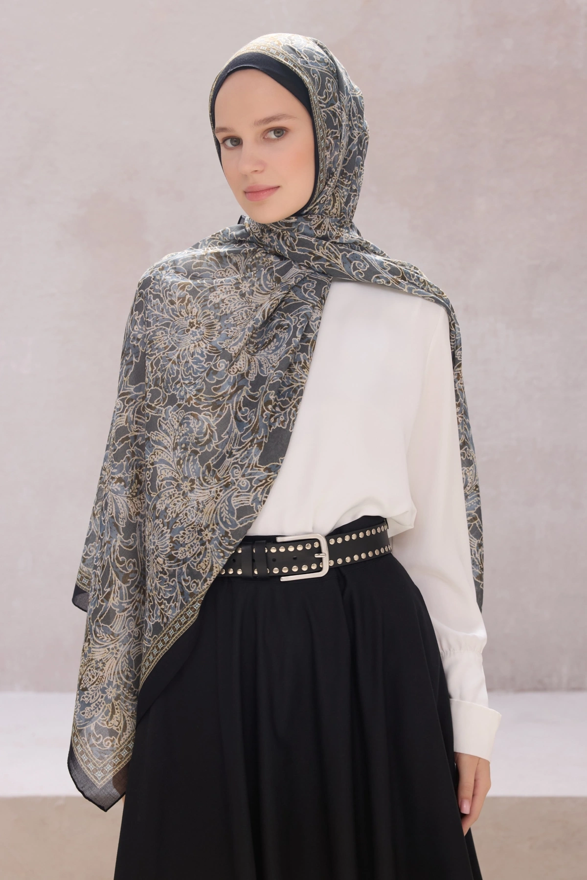 Belli Fresh Sandy Kumaş Şal 1588 - Mavi