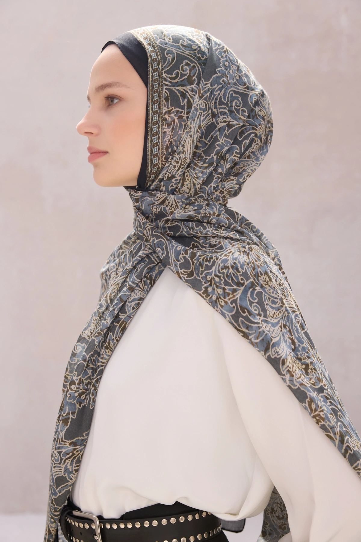 Belli Fresh Sandy Kumaş Şal 1588 - Mavi