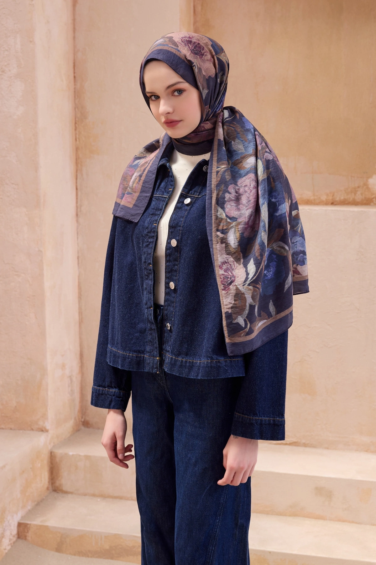 Belli Fresh Modal Kumaş Sanda Şal - Lacivert