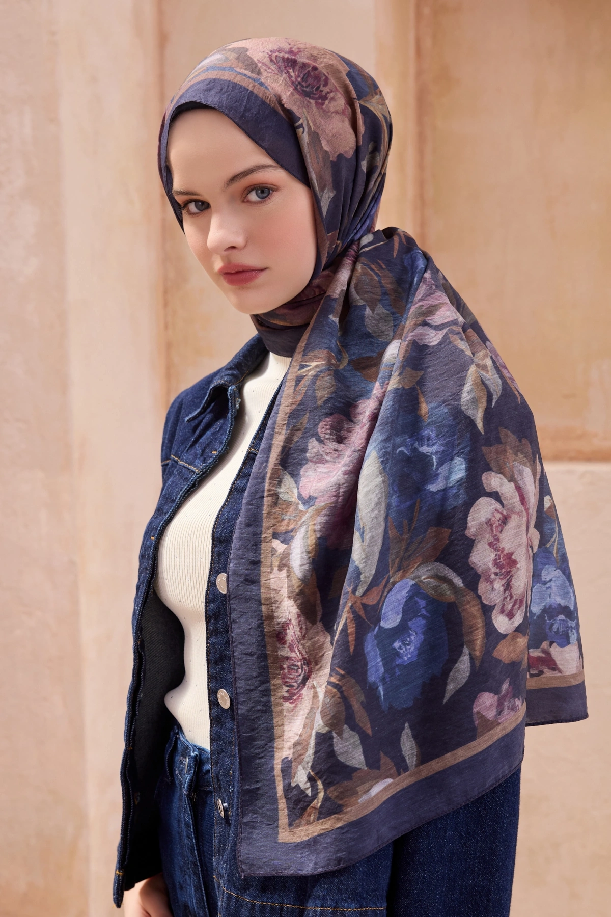 Belli Fresh Modal Kumaş Sanda Şal - Lacivert