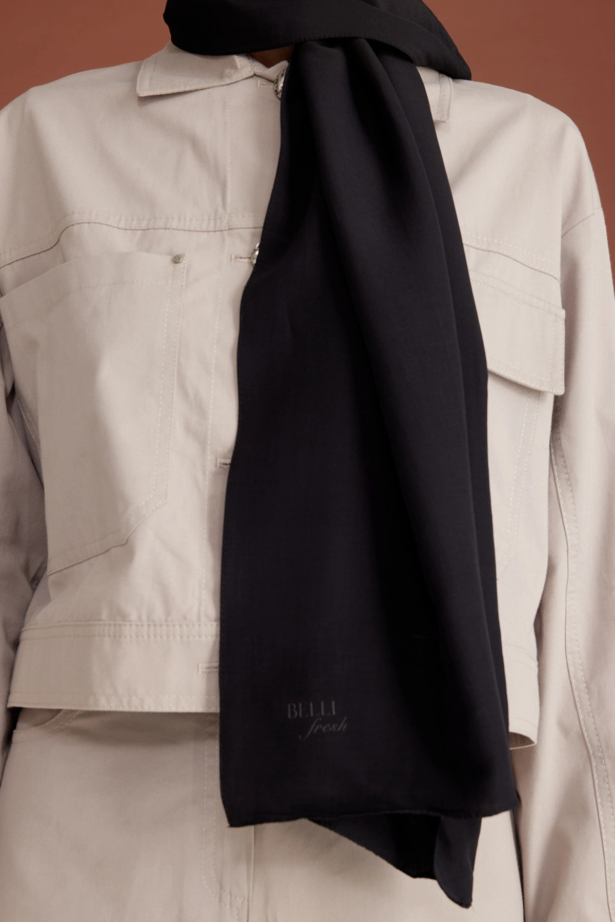 Belli Fresh Tencel Kumaş Floransa Şal - Siyah