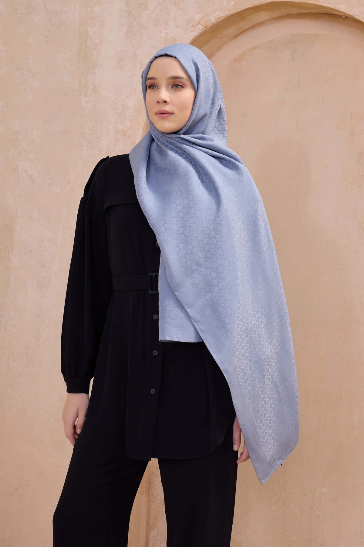 Belli Fresh Pamuk Kumaş Nora Şal - Gri