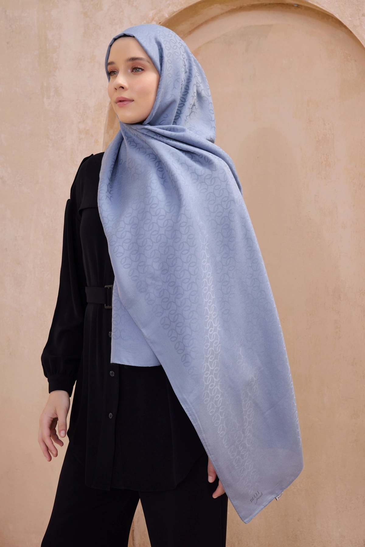 Belli Fresh Pamuk Kumaş Nora Şal - Gri