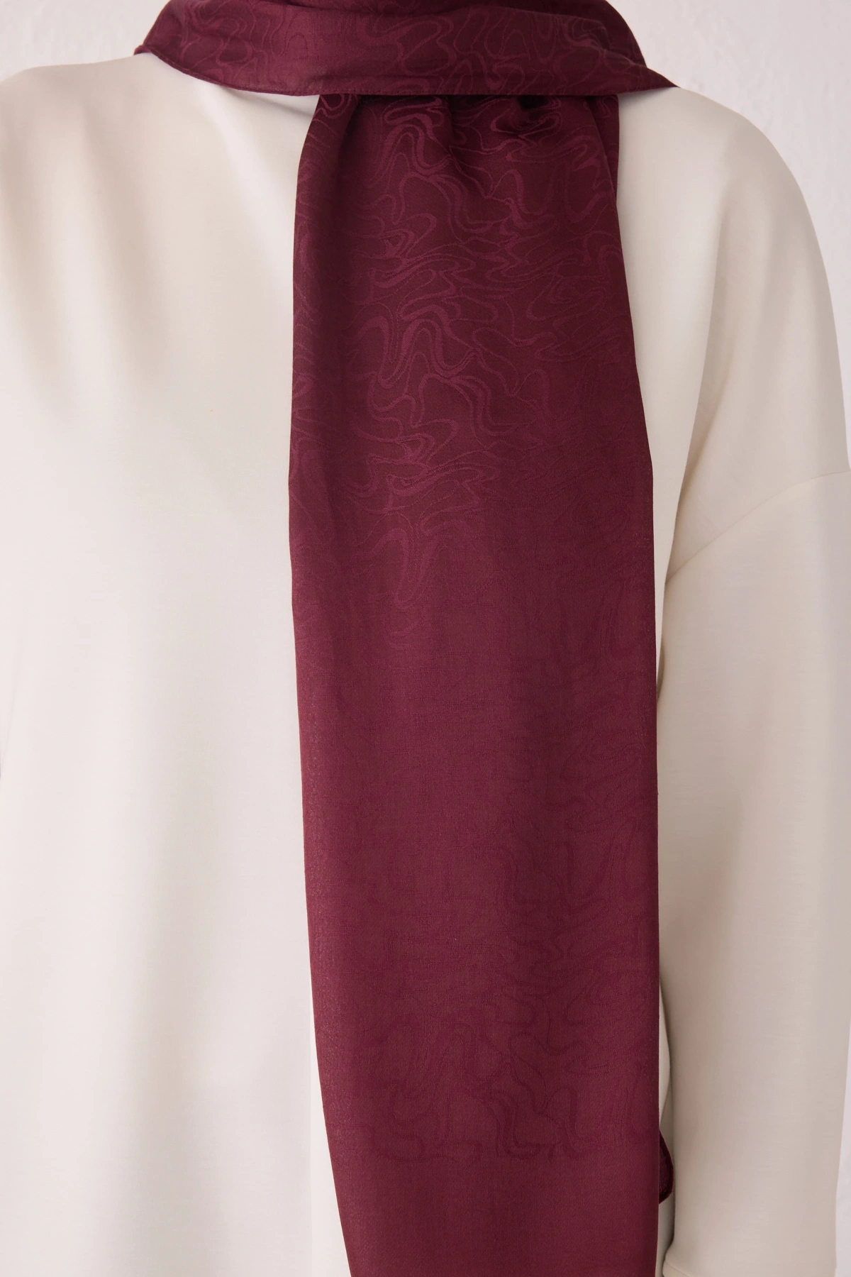 Belli Fresh Pamuk Kumaş Liva Şal - Bordo