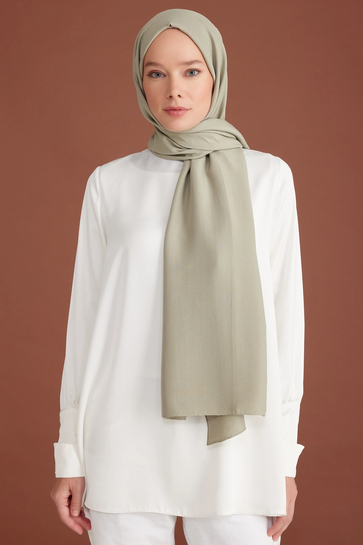 Belli Fresh Tencel Kumaş Floransa Şal - Su Yeşili