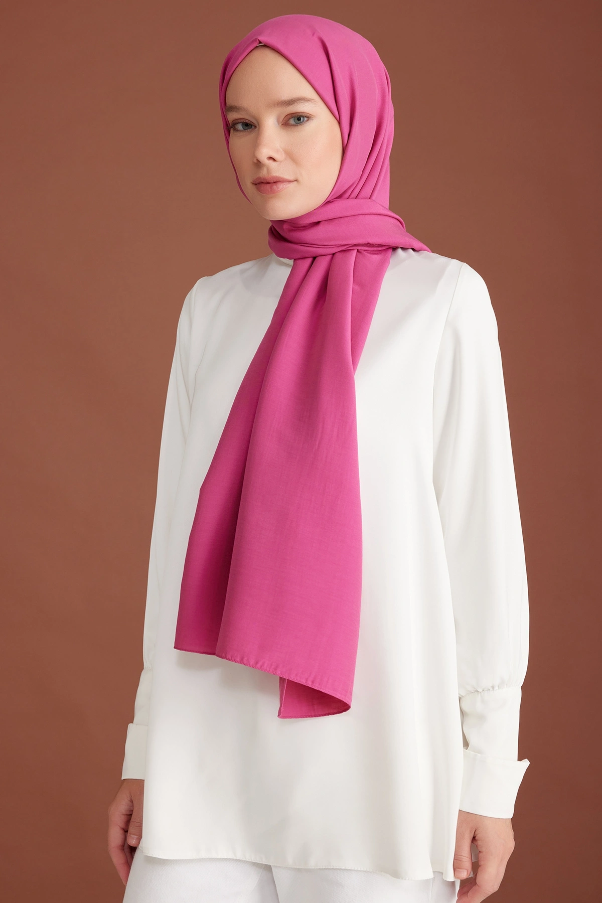 Belli Fresh Tencel Kumaş Floransa Şal - Fuşya