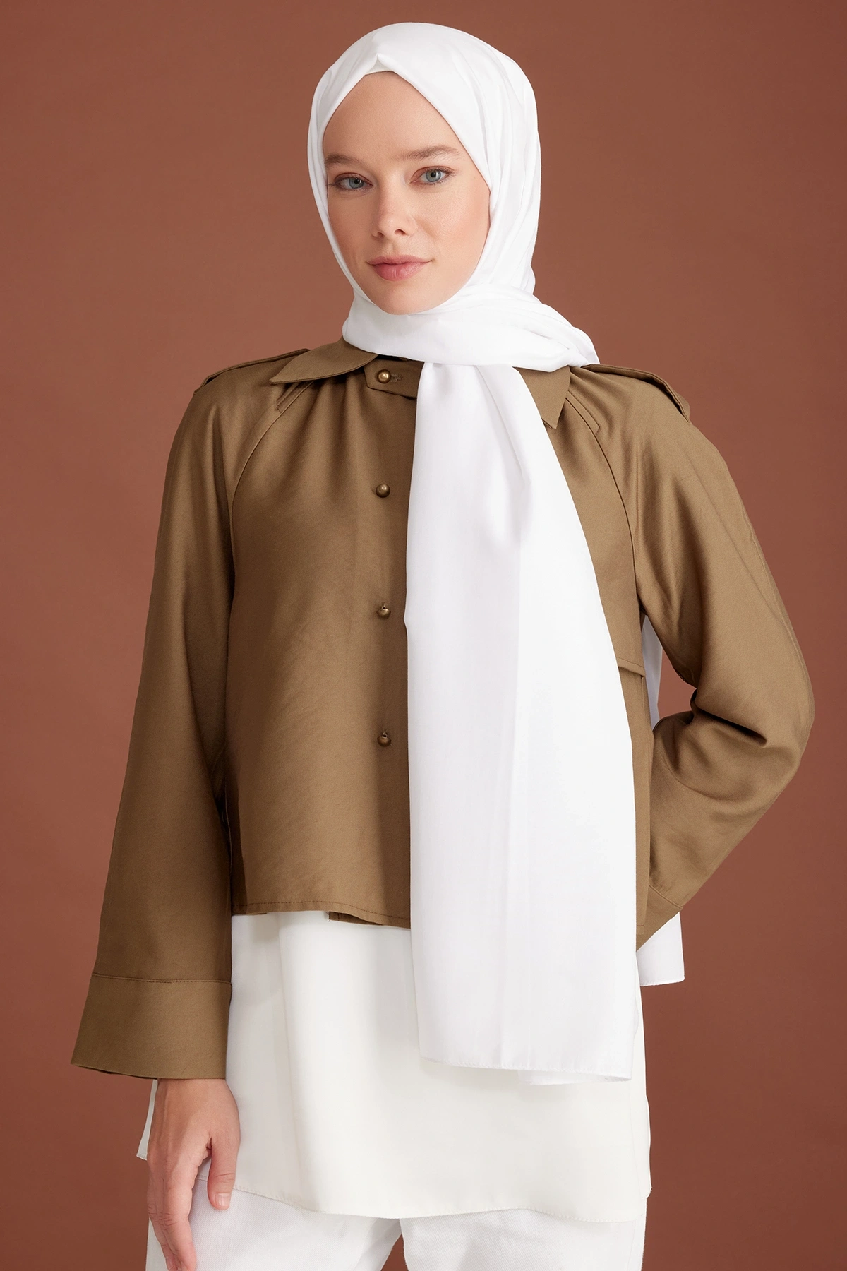 Belli Fresh Tencel Kumaş Floransa Şal - Beyaz