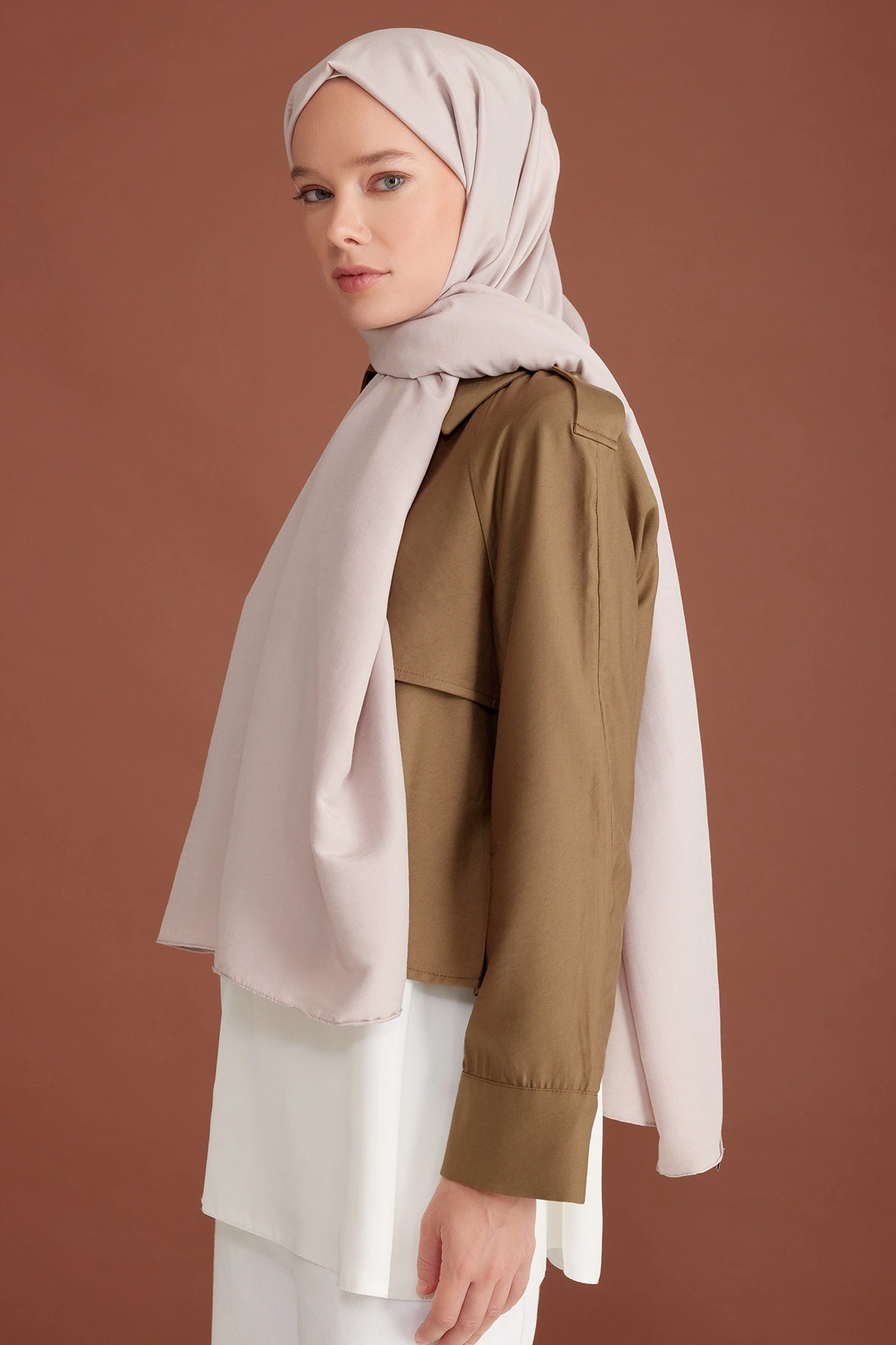 Belli Fresh Tencel Kumaş Floransa Şal - Taş