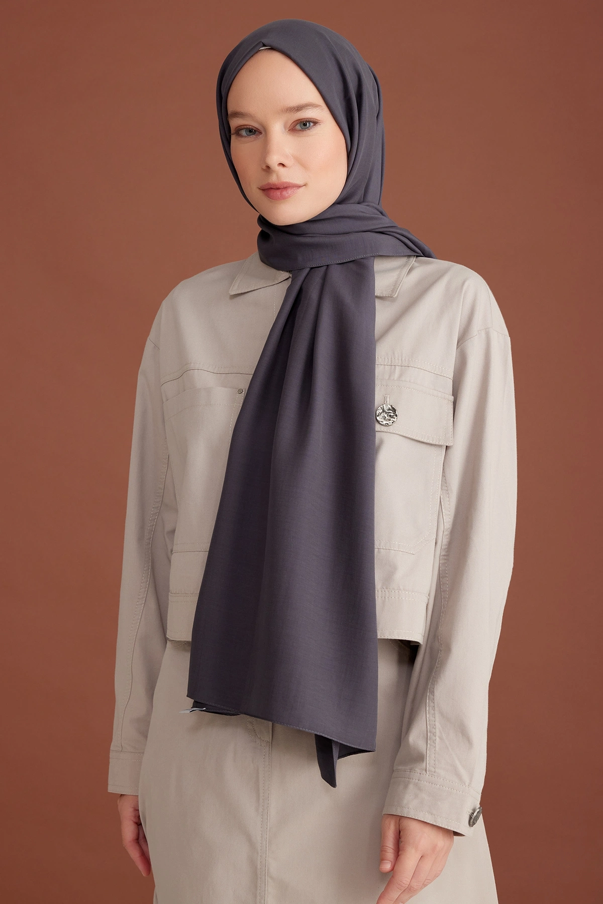 Belli Fresh Tencel Kumaş Floransa Şal - Antrasit