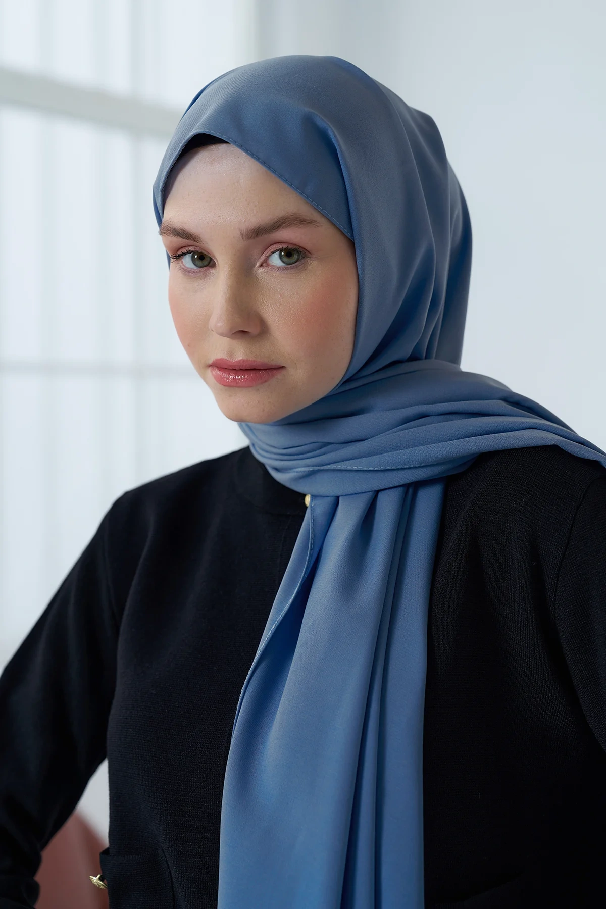 Medine İpeği Şal - Marin