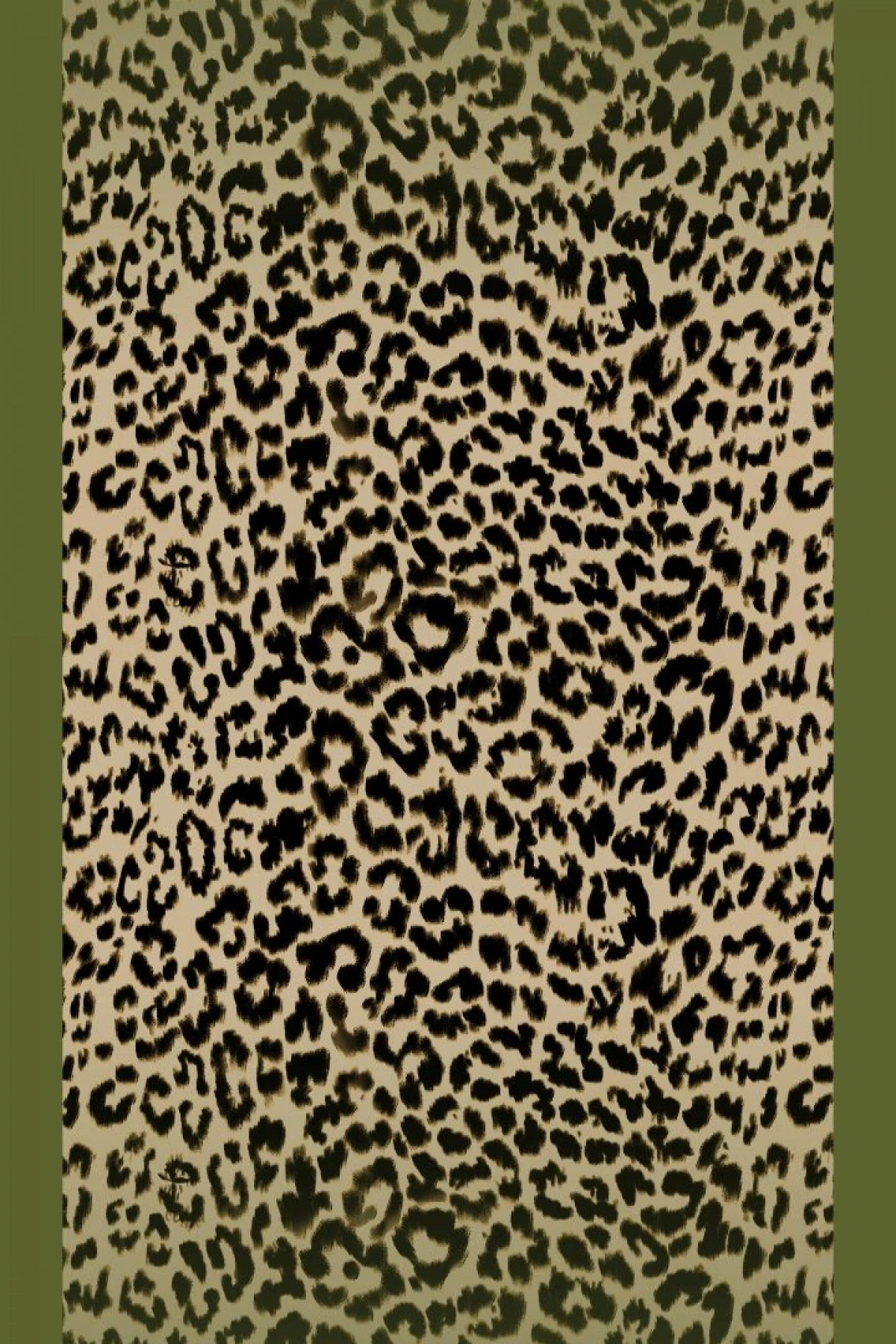 Sahra - Leopar Desen Şal - Haki Yeşili