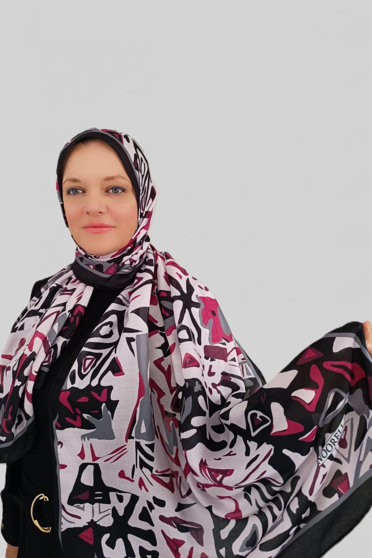 Seren - Geometrik Desen - Vişne