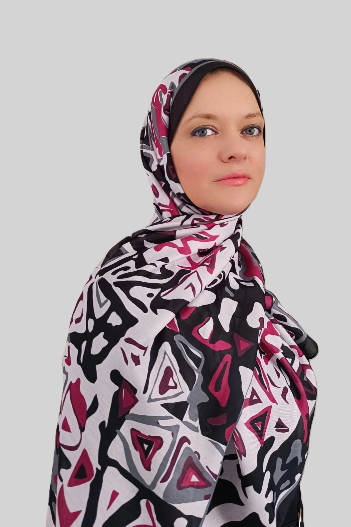 Seren - Geometrik Desen - Vişne