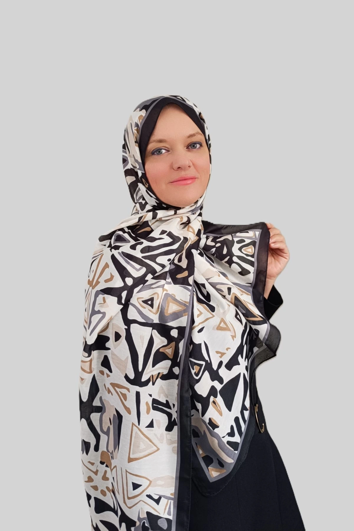 Seren - Geometrik Desen - Siyah