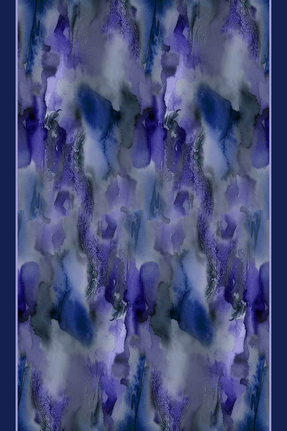 Soma Soyut Desenli Şal - Mor