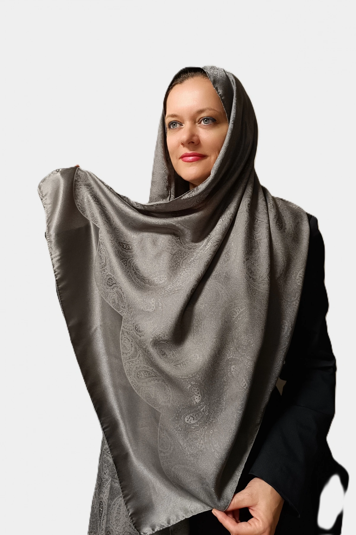 Zeraya Jakar – İpeksi Dokulu Jakar Şal - Gri