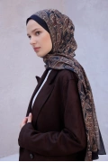 Belli Fresh Vual Kumaş Şal 1488 - Kahverengi