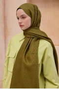 Belli Fresh Pamuk Kumaş Nora Şal - Zeytin Hardal