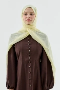 Norel Serisi İnce Pamuklu Şal - Butter Yellow