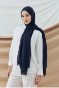 Norel Serisi İnce Pamuklu Şal - Lacivert