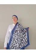 Mira Geometrik Desenli Şal - Saks