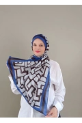 Mira Geometrik Desenli Şal - Saks