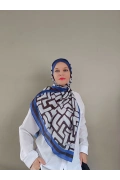 Mira Geometrik Desenli Şal - Saks