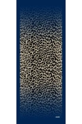 Sahra - Leopar Desen Şal - Lacivert