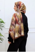 Soma Soyut Desenli Şal - Bej